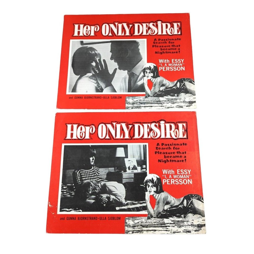 2 Her Only Desire 1969 Lobby Cards Movie Poster Essy Persson Gunna Bjornstrand